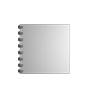 Broschüre mit Metall-Spiralbindung, Endformat Quadrat 10,5 cm x 10,5 cm, 140-seitig