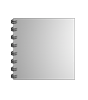 Broschüre mit Metall-Spiralbindung, Endformat Quadrat 14,8 cm x 14,8 cm, 200-seitig