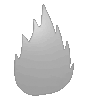Hartschaumplatte in Feuer-Form konturgefräst <br>einseitig 4/0-farbig bedruckt