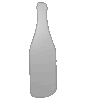 Hohlkammerplatte in Flasche-Form konturgefräst <br>einseitig 4/0-farbig bedruckt