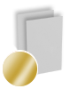 Visitenkarten hoch 5/5 farbig 50 x 90 mm mit einseitigem vollflächigem UV-Lack <br>beidseitig bedruckt (CMYK 4-farbig + 1 Gold-Sonderfarbe)