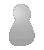 Weiße Wellpappe in Mensch-Form konturgefräst <br>einseitig 4/0-farbig bedruckt