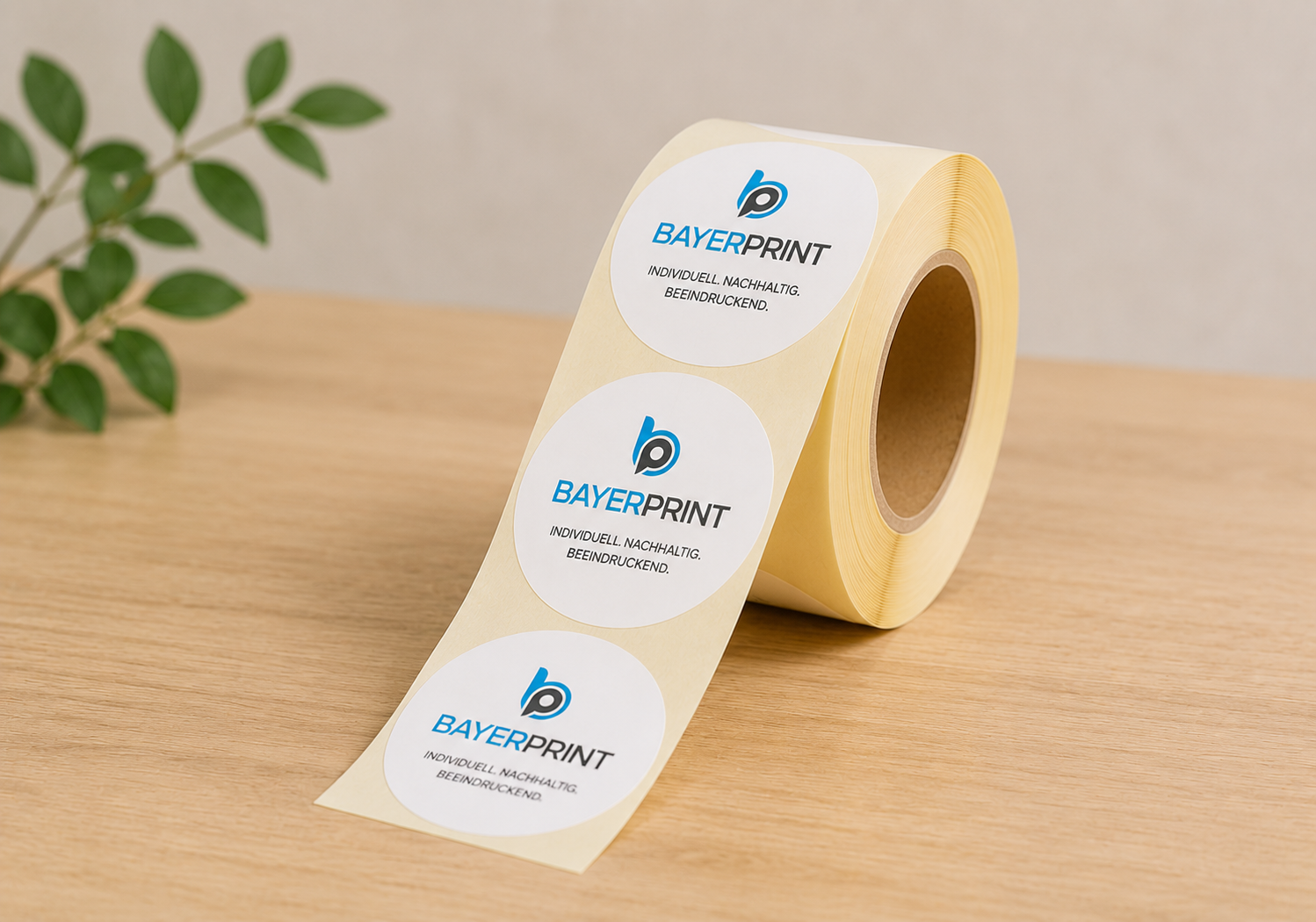 Etiketten auf Rolle