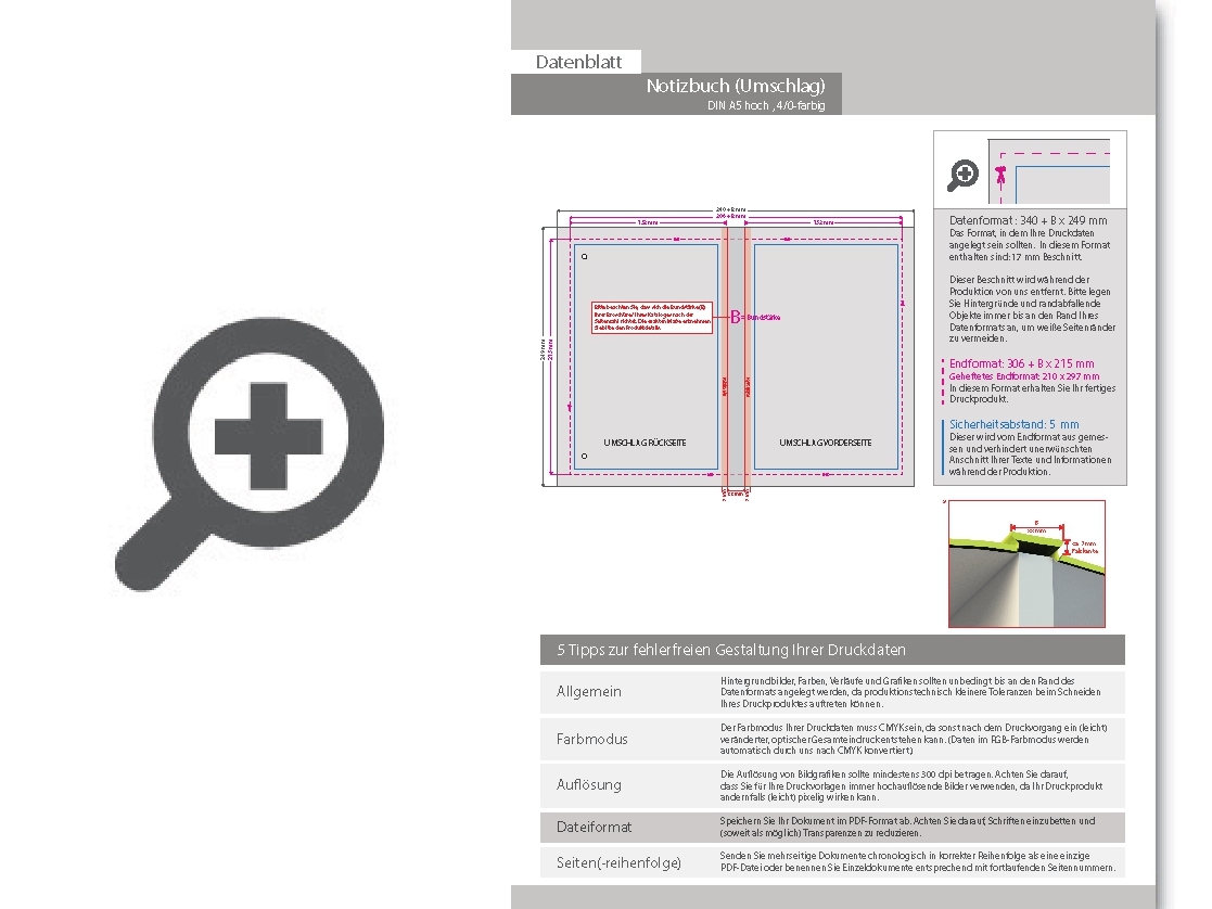 Product Bild notizbuch_din_a5_hoch__umschlag__hardcover_4_0-farbig__inhalt__64_gepunktete_inhaltsseiten