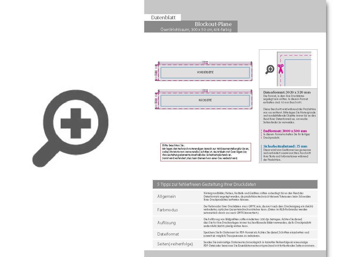 Product Bild hochwertige_blockout-plane_300_x_50_cm__4_4-farbig_bedruckt____sen_im_abstand_von_50_cm_links_und_rechts