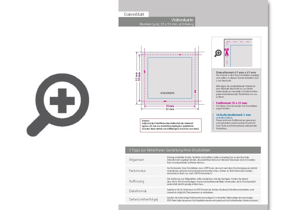 Product Bild visitenkarten_quadratisch_4_0_farbig_55_x_55_mm_(einseitiger_druck)__munken_lynx