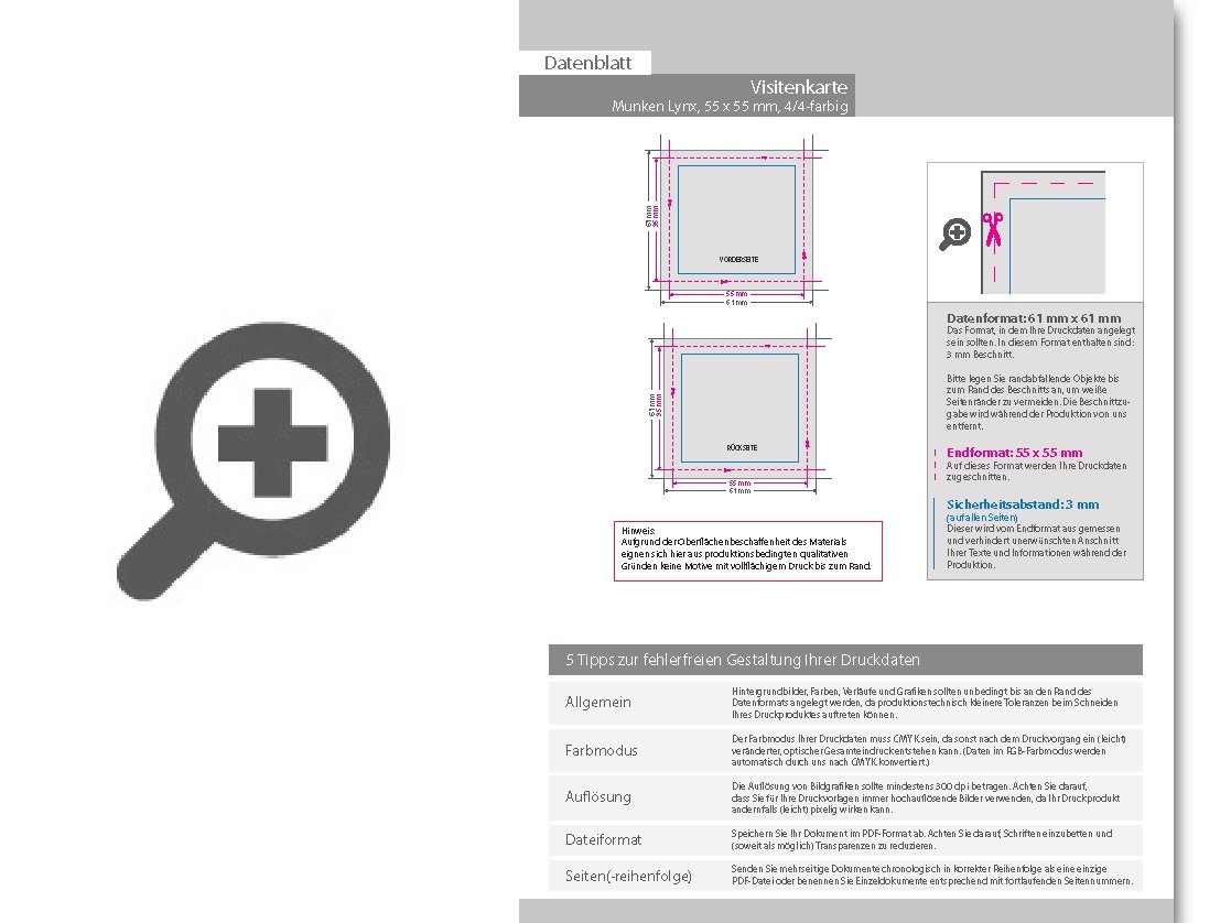 Product Bild visitenkarten_quadratisch_4_4_farbig_55_x_55_mm_(beidseitiger_druck)__munken_lynx